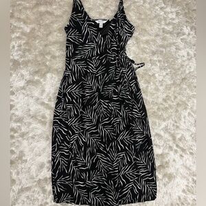 Zebra Print Midi Wrap Dress-Like New-Small